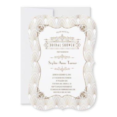 Glam Gold Fleur-de-lis Great Gatsby