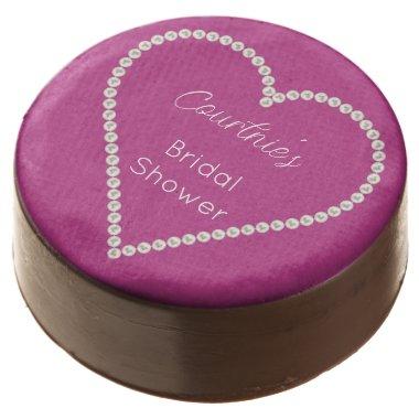 Glam Pink White Pearls  Chocolate Covered Oreo