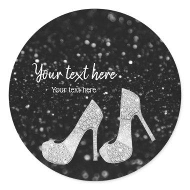 Glam Shoes High Heels for all occasions Classic Round Sticker