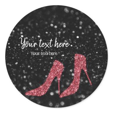 Glam Shoes High Heels for all occasions Classic Round Sticker