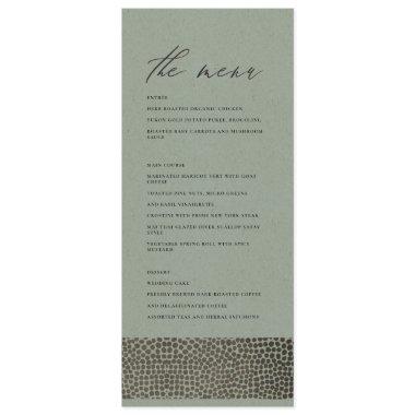 GLAMOROUS COPPER SILVER DOTS MOSAIC MENU