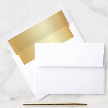 Glamorous Faux Gold Custom Elegant Blank Template Envelope Liner