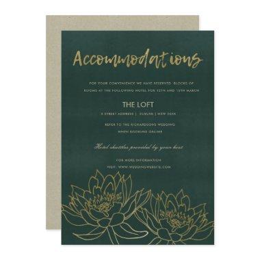 GLAMOROUS GOLD GREEN LOTUS FLORAL ACCOMMODATION
