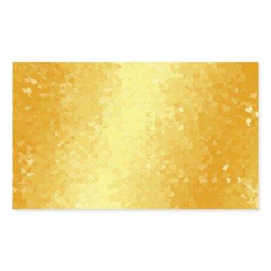 Glamorous Gold Look Hearts Blank Template Rectangular Sticker