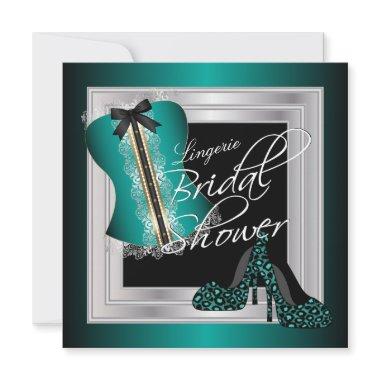 Glamorous Lingerie Bridal Shower | Mint Green Invitations