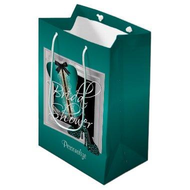 Glamorous Lingerie Bridal Shower | Mint Green Medium Gift Bag