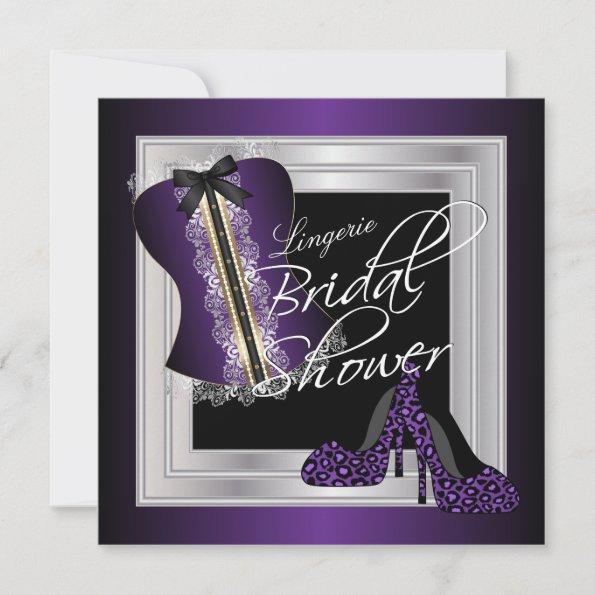 Glamorous Lingerie Bridal Shower | Purple Invitations