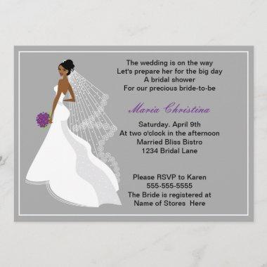 Glamour Girl Bridal Shower Invitations 1(c2a)