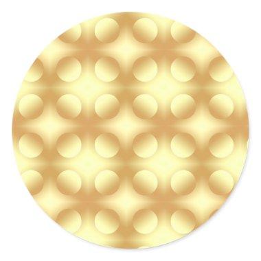Glamour Gold Circles Blank Elegant Template Classic Round Sticker
