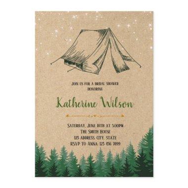 Glamping bridal shower party Invitations