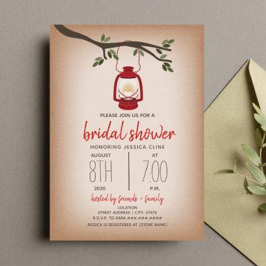 Glamping Bridal Shower - Red Lantern Invitations