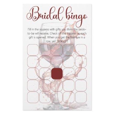 Glass of red wine  bingo game