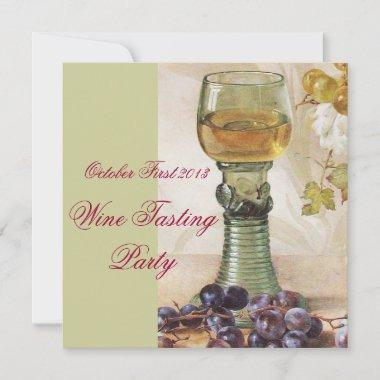 GLASS OF WINE ,OLD GRAPE VINEYARD PARTY Invitations