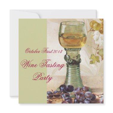 GLASS OF WINE ,OLD GRAPE VINEYARD PARTY Invitations