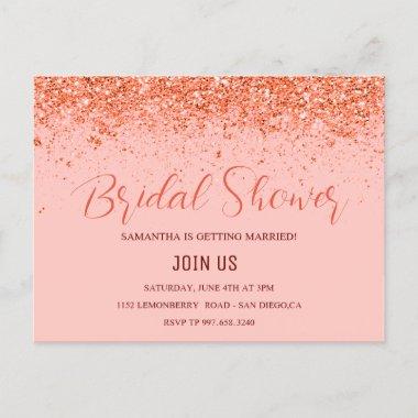 Glitter abstract - bridal shower Invitations