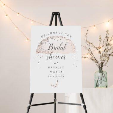 Glitter Blush Umbrella Bridal Shower Welcome Foam Board