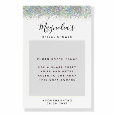 Glitter Bridal Shower Photo Booth Prop Frame Foam Board