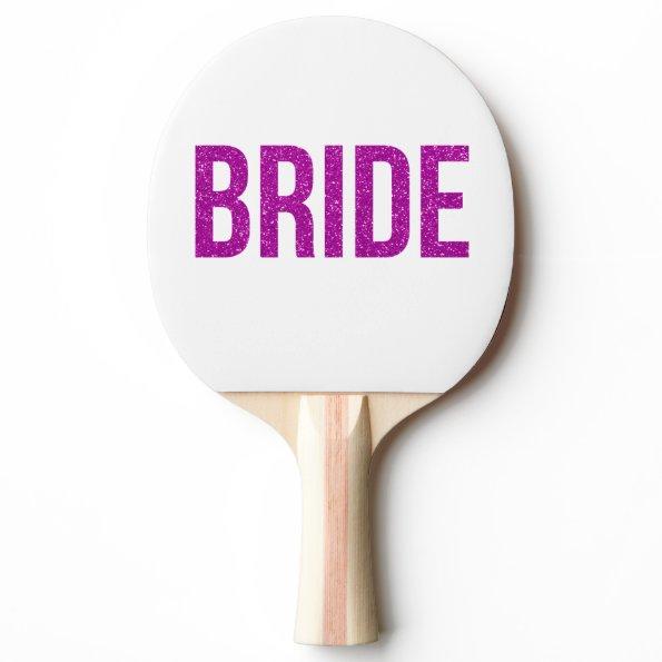 Glitter Bride Pink Ping-Pong Paddle