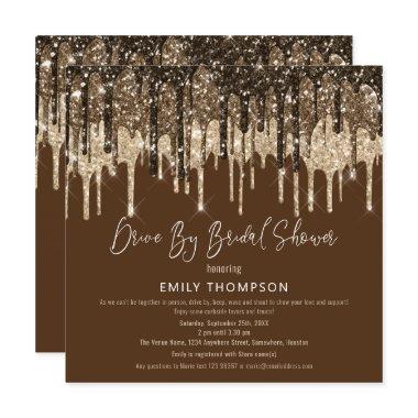 Glitter Drip Gold Brown Drive By