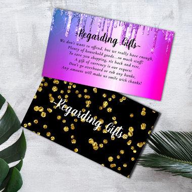 Glitter Honeymoon Fund bridal shower or wedding En Enclosure Invitations