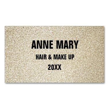 Glittery Gold Black Hair Make Up Modern Spa 2023 Business  Magnet