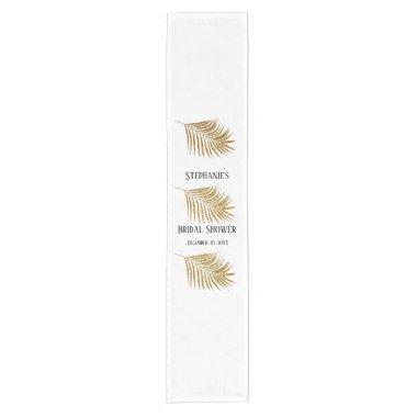 Glittery Gold Palm Tree Leaf  Wedding Short Table Runner
