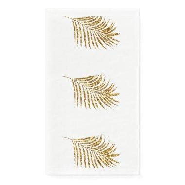Glittery Gold Palms Tropical Baby Shower Weddings Paper Guest Towels