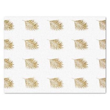 Glittery Gold Palms Tropical Weddings Celebrations Tissue Paper