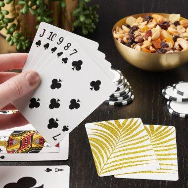 Glittery Golden Palm Tree Cute Tropical Gift Favor Poker