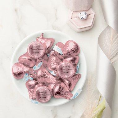 Glittery Light Pink Faux Foil Bridal Shower Hershey®'s Kisses®