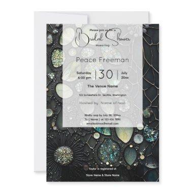 Glittery Organic Gems,Ebony,Sage,Teal
