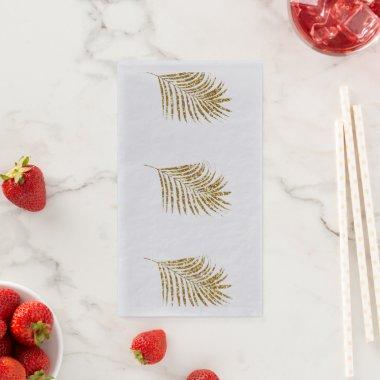 Glittery Palms Tropical Gold Silver Weddings Cool Paper Guest Towels