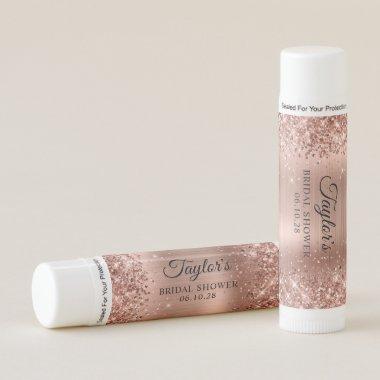 Glittery Rose Gold Foil  Lip Balm