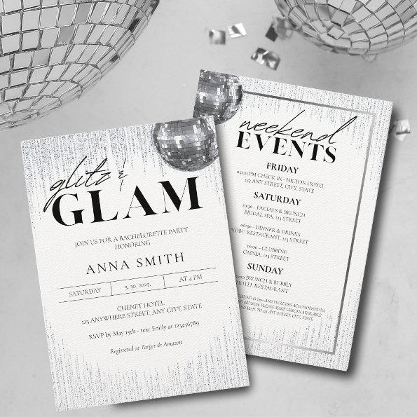 Glitz & Glam Bachelorette Party Invitations