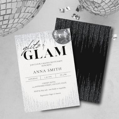 Glitz & Glam Disco Bachelorette Party Invitations