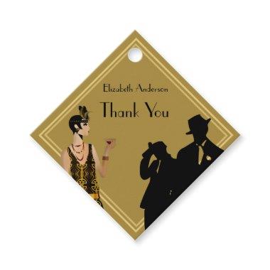 Glitzy Black Gold  Theme  Favor Tags