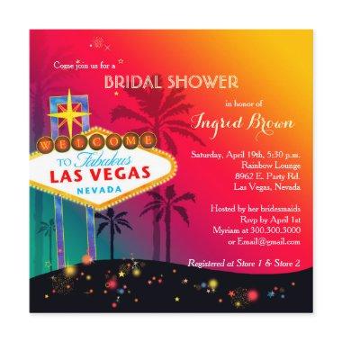 Glitzy Las Vegas Bridal Shower Invitations