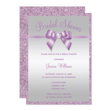 Glitzy Lilac Sequins & Gem Bow