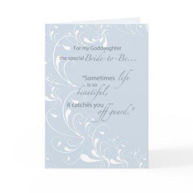 Goddaughter Bridal Shower Congratulations Light Bl Invitations