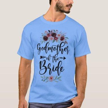 Godmother Of The Bride Wedding Shower Celebration T-Shirt