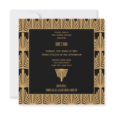 Gold and Black Art Deco Pattern