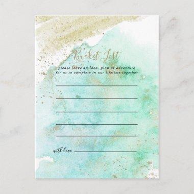 Gold and Green Bucket List Invitations