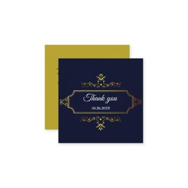 Gold and Navy Blue Indian Style Envelope Enclosure