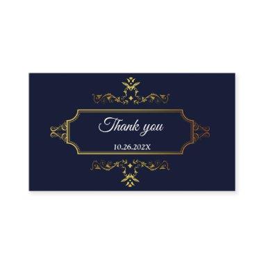 Gold and Navy Blue Indian Style Envelope Enclosure