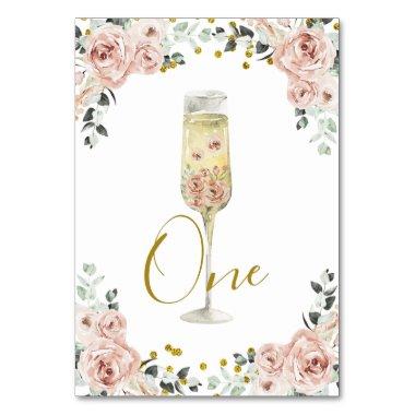 Gold and Pink Dusty Rose Soiree  Table Number