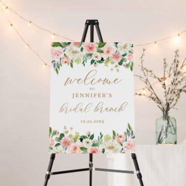 Gold and Pink Floral Bridal Brunch Large Welcome Foam Board
