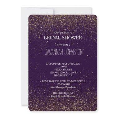 Gold and Purple Sparkles Glitter