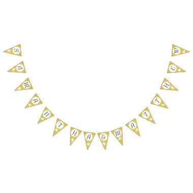 Gold Bird Silhouette Celebration Bunting Flags