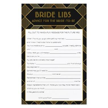 Gold & Black Art Deco Vintage Bridal Shower Game