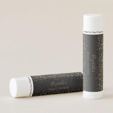 Gold Black Leopard Print Glitter Bridal Shower Lip Balm